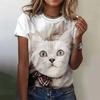 Summer Short Sleeved T-shirt Women's Casual Sports Top Cartoon 3D Printed Pattern Clothes