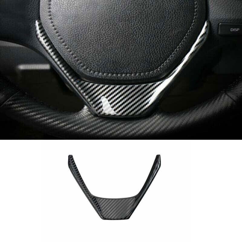 For Toyota Corolla Cover Trim Carbon Fiber Steel Steering Wheel Sheet 2014-