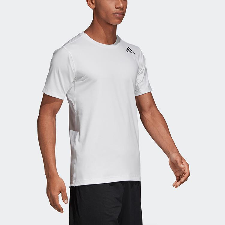 Adidas Freelift Fit Climacool Training Breathable Round Neck Short Sleeve T-Shirt Men Tops White CX0212