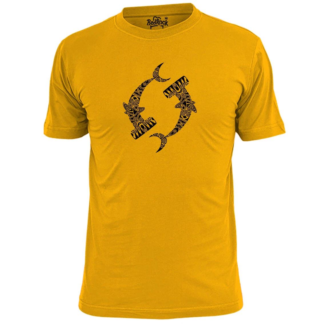 Mens Maori Hammerhead Sharks Stencil T shirt Art Tattoo S