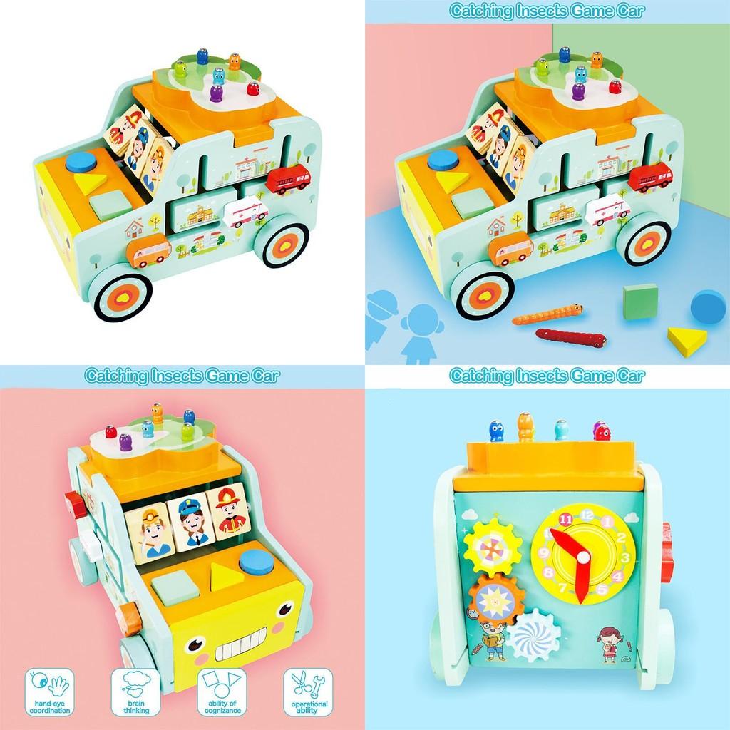 Wooden Car Fishing Learning Toy For Early Education Cognitive Skills Development