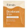Fomin, Deodorant Wet Wipes, Citrus Harmony, 15 Individually Wrapped Wet Wipes