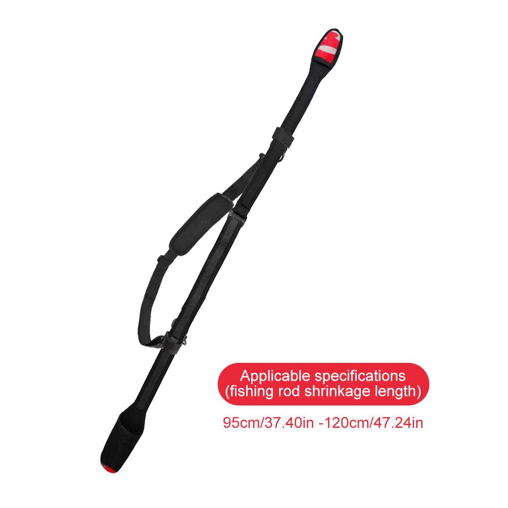 Portable Fishing Rod Protective Bags Strap Adjustable Fishing Pole Tackle Holder Fastener Tie for Outdoor Fishing Accessories