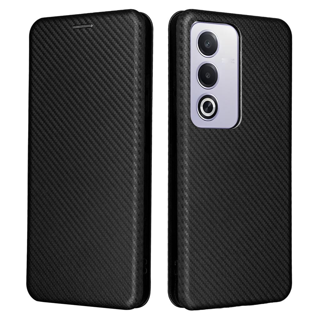 For Oppo A3 Pro (Global) 5G Case Carbon Fiber Texture Drop-Proof PU Leather Phone Cover