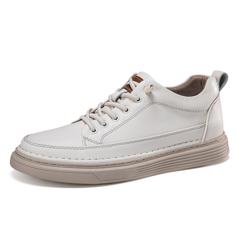 Fashion Luxury Brand Genuine Leather Men Breathable Board Shoes Comfy Casual Outdoor Walking Oxford Shoes New Flat Designer Lace-Up Shoe
