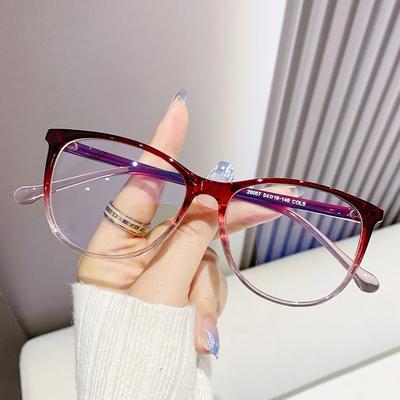 Neue Modebrille für Damen Retro Transparente Brille Anti Blaulicht Brillenrahmen Luxus Design Brillen