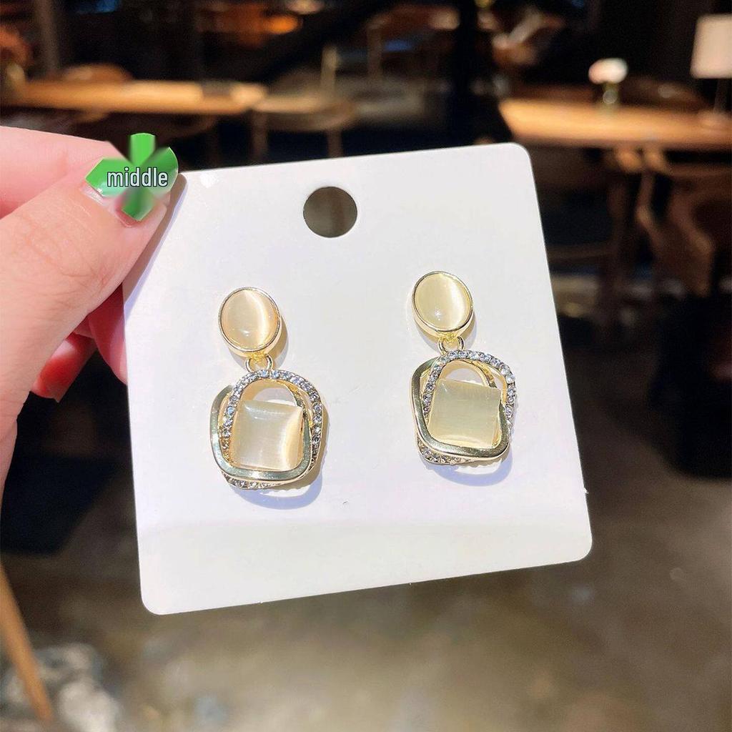 Korean Cat's Eye Dangle Earrings - 2026 Trendy High-Class Style for Women