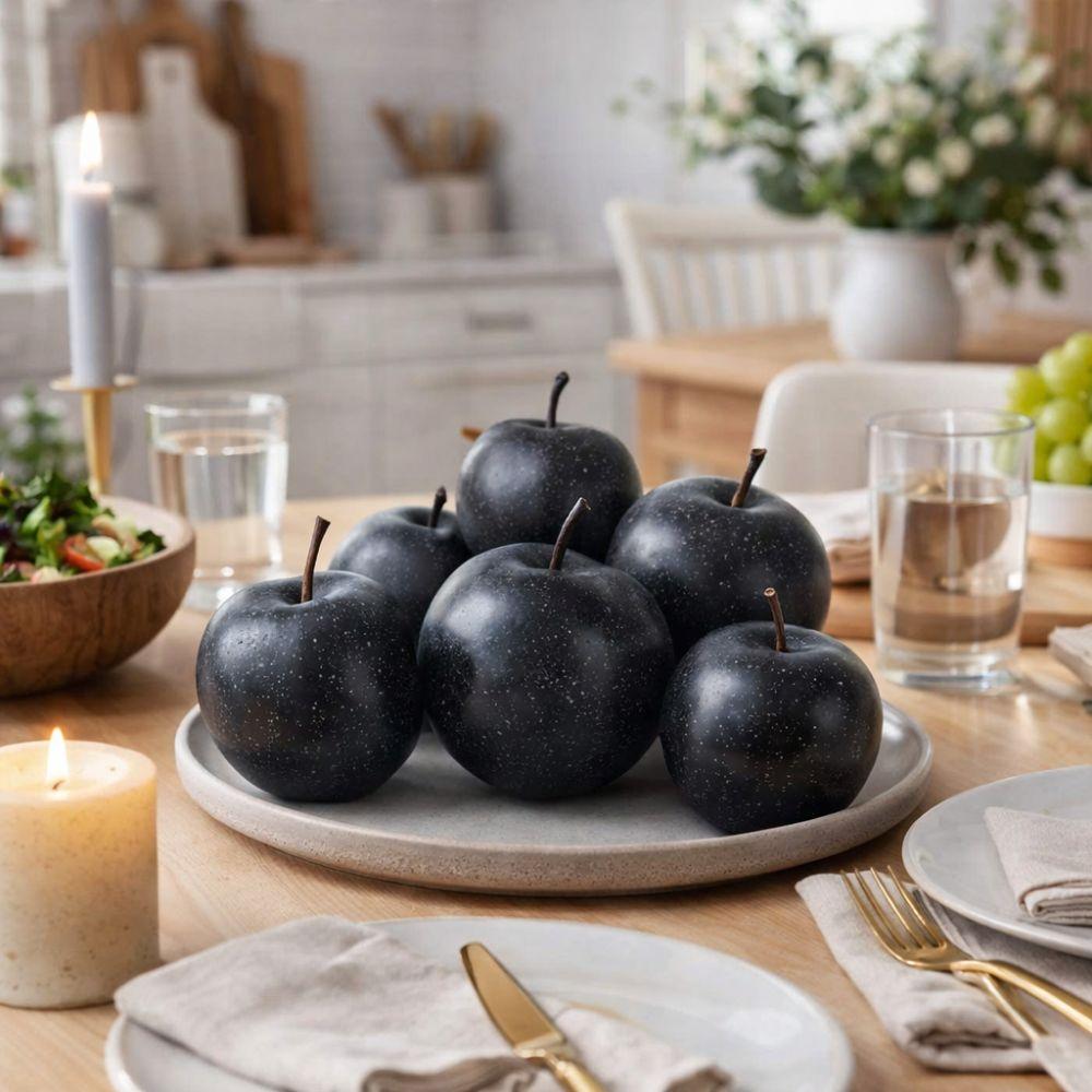 Realistic Simulation Black Pear Handicrafts Fake Fruit Models  Garden Decoration