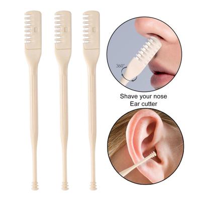 1Pc/3Pcs Nose Hair Trimmer Compact Size Painless Double-Sided No Battery Required User-friendly Professional Rotary Manual Nose Hair Cutter for Women