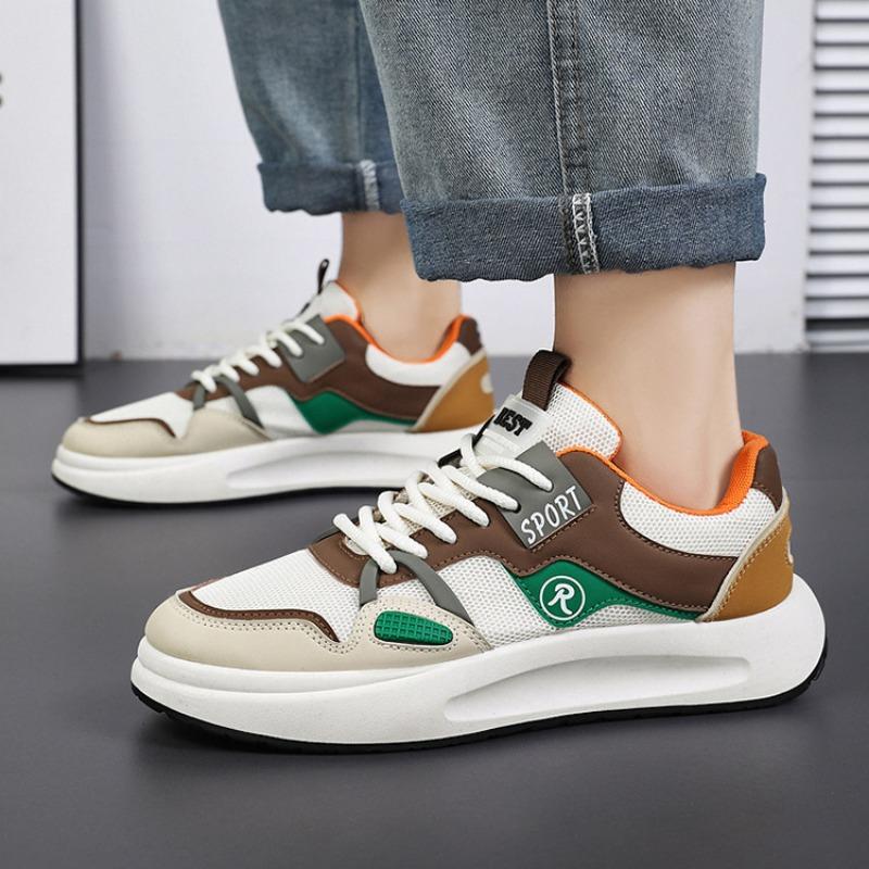 Men's Sports Shoes Designer Comfortable Casual Shoes for Men Tie Up Shock Absorber Chunky Sneakers Walking Shoes Tenis Masculin