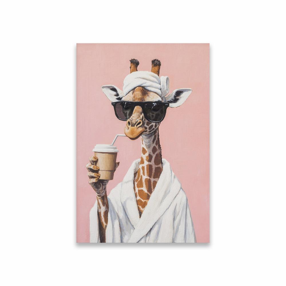 Graffiti Animal Giraffe Bathroom Poster Monkey On the Toilet Print Graffiti Pop Art Abstract Bathroom Canvas Painting Funny Art