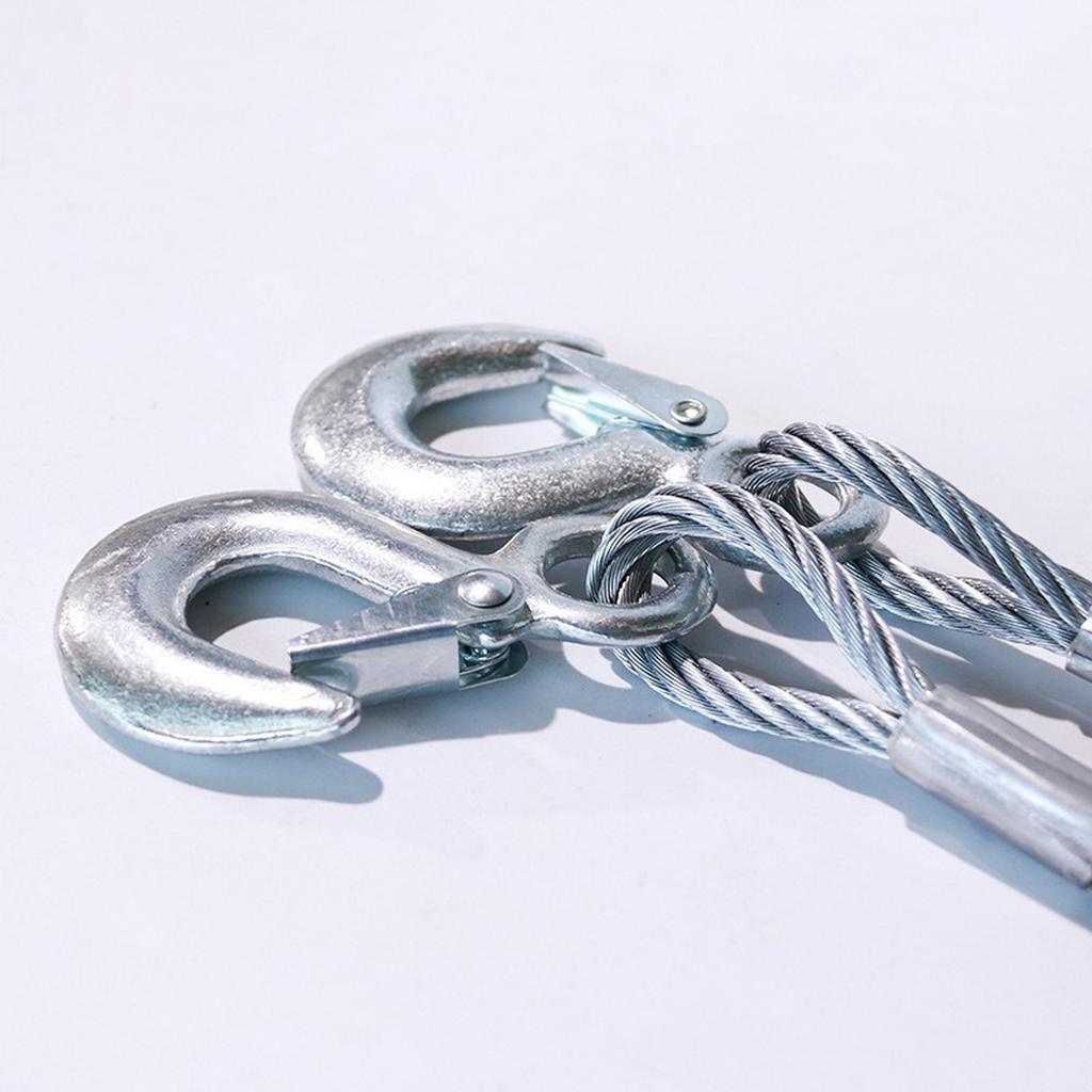 Heavy-Duty Tow Strap Steel Wire Towing Strap Car Supplies - High Tensile Strength For Truck Boats Motorcycles