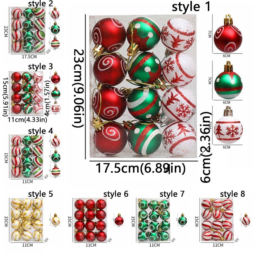 4/6cm Christmas Hanging Ball Electroplated Christmas Baubles  Photographic Props