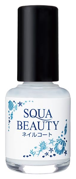 SQUA Beauty Nail Coat Nail Treatment Coat No Nail Polish Remover Needed Quick Drying Pearl Coral SQUA Nail Polish 10mL Made in Japan Official Z112003
