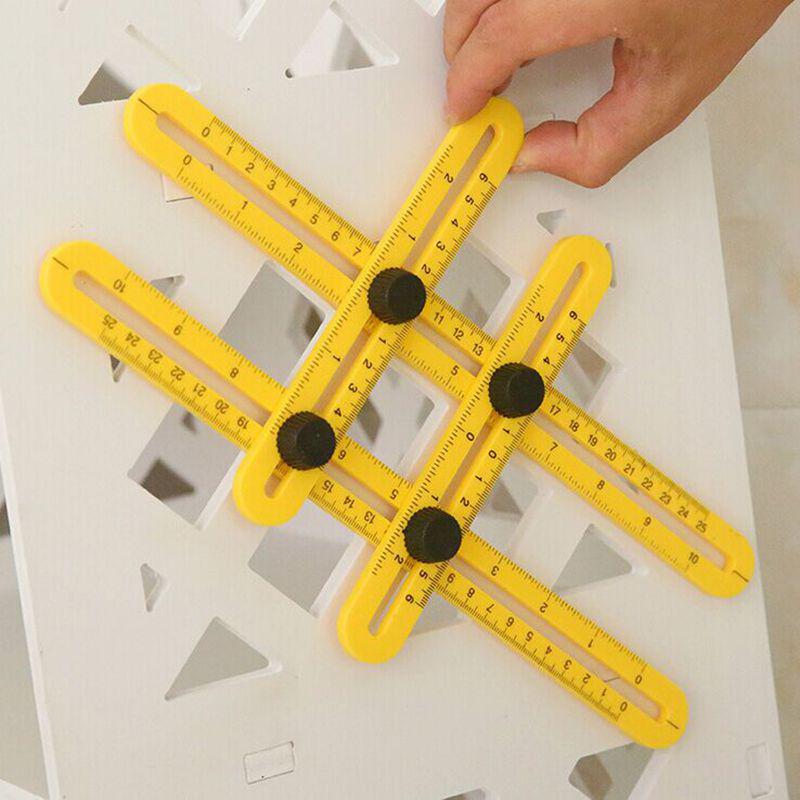 Professional Template Tool Angle Measuring Protractor Multi-angle Ruler Builders