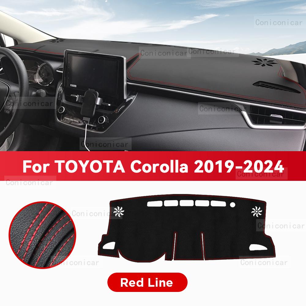 For TOYOTA Corolla E210 2019-2024 Hybrid Sedan Car Dashboard Cover Mat Sun Shade Pad Anti-UV Artificial Leather Accessories