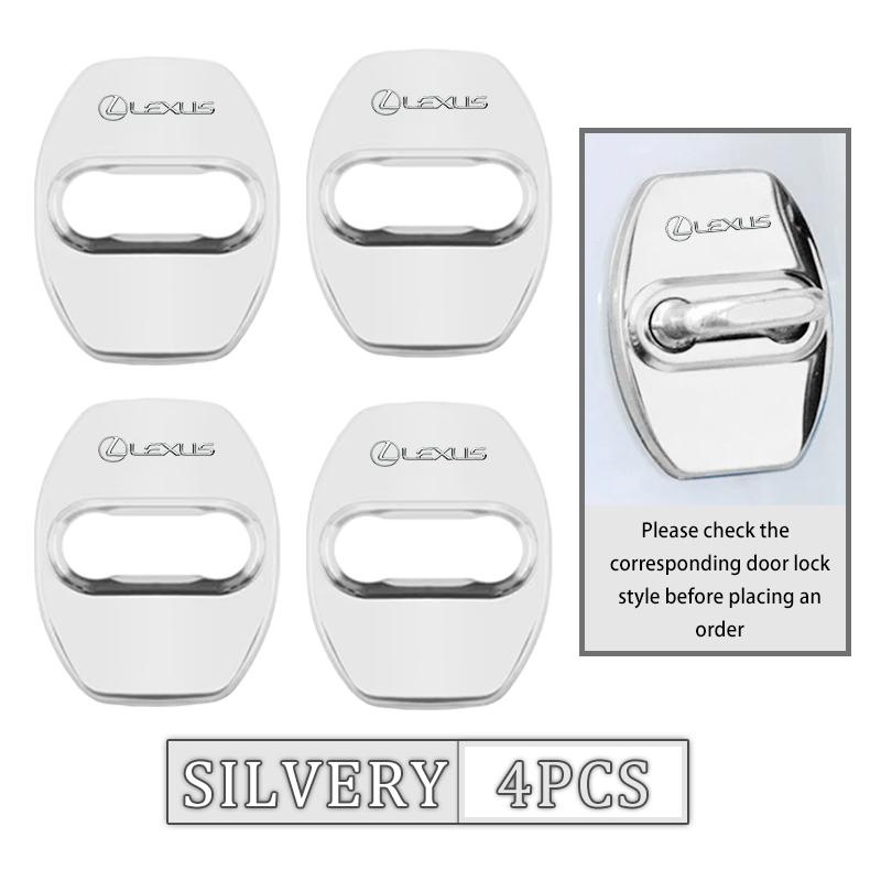 

4Pcs Car Door Lock Buckle Zinc Alloy Protective Covers For Lexus CT ES GS NX IS250 RX350 IS200 LX570 UX250h CT200h