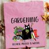 Summer WoUnisex Fashion Tshirts Funny Gardening Because Murder Is Wrong Black Cat Graphic TShirt Vintage Ladies Tee Female Shirt