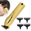 Tondeuse Électrique Cheveux Tête Huile Rechargeable USB Tondeuse Cheveux Tondeuse Coupe Cheveux Or