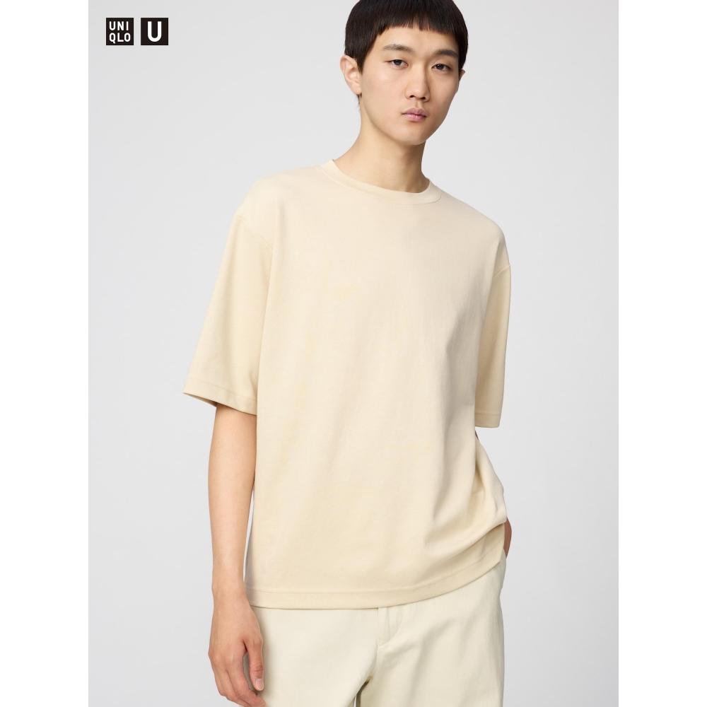 Uniqlo חולצת טי Oversized מכותנה Airism 5 שרוולים
