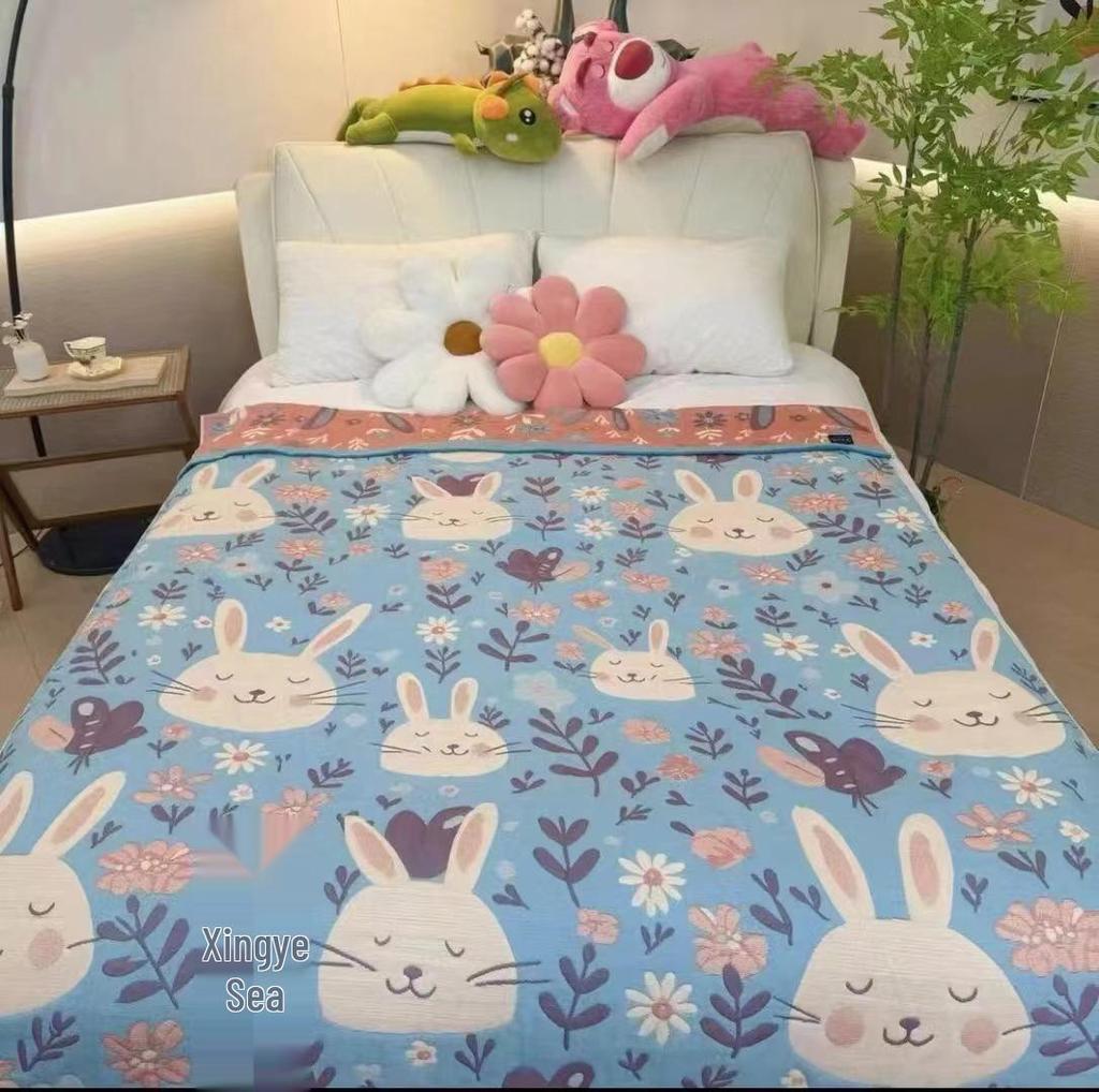 Six-Layer Gauze Adult Blanket, Air Conditioning Blanket, Summer Quilt, Towel Blanket, Gauze Cover Blanket