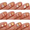 5PCS Mini Star Moon Charms For Making Necklace Bracelet Pendants Findings stainless steel Flower Love Charm DIY Handmade Jewelry