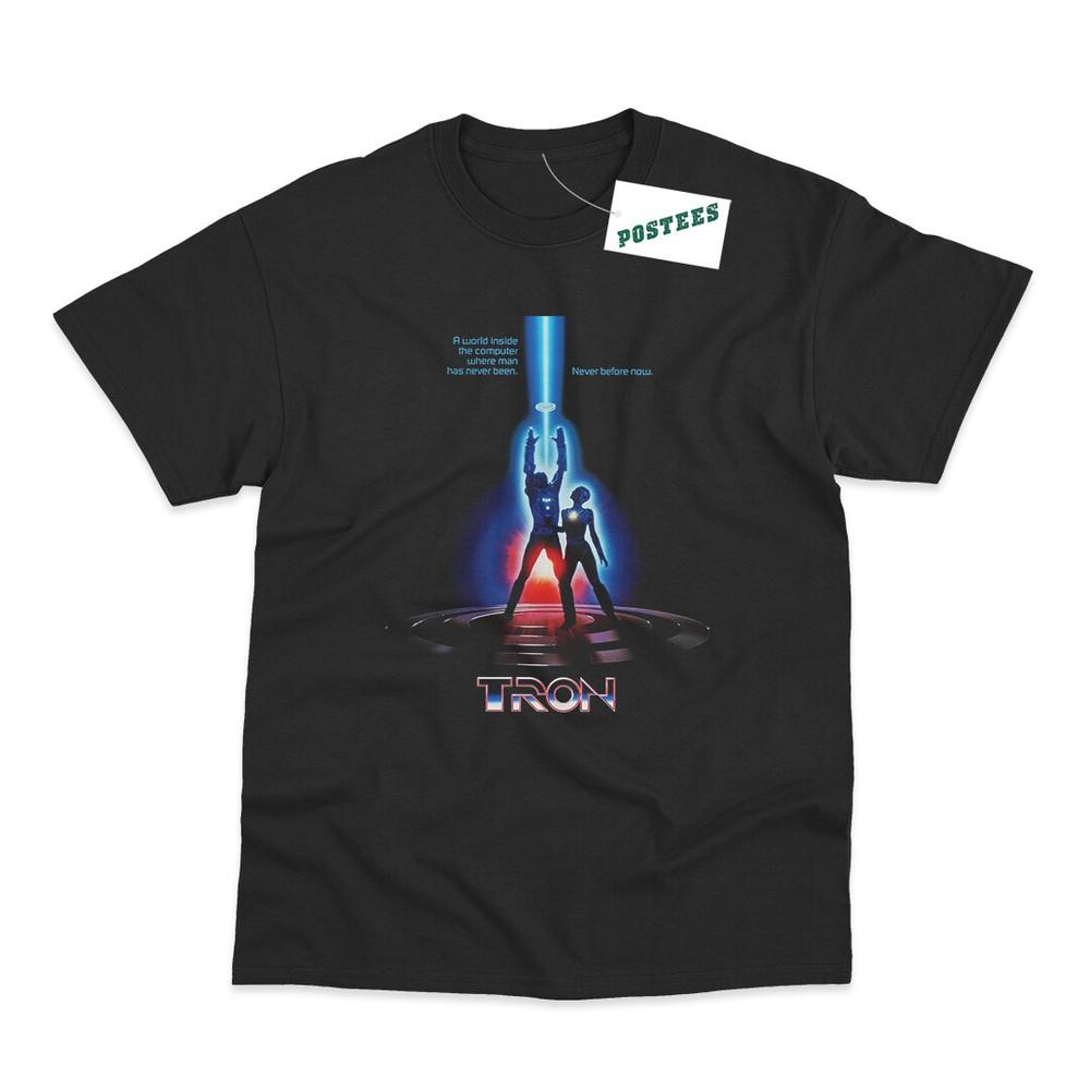 Retro Movie Poster Inspired By Tron DTG Printed TShirt Unisex T-Shirt L