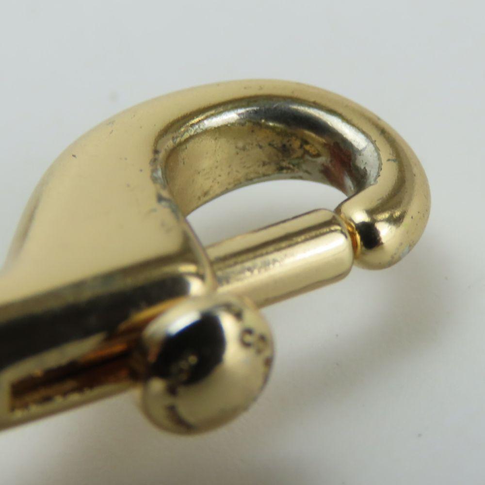 Used COACH Shoulder strap leather Navy pink Accessory