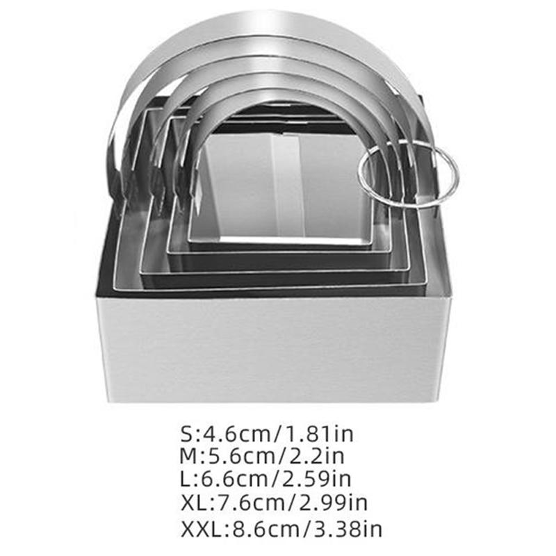Inel rotund ajustabil din oțel inoxidabil pentru tort, retractabil, inel pentru mousse, ușor de îndepărtat, instrument inel pentru copt