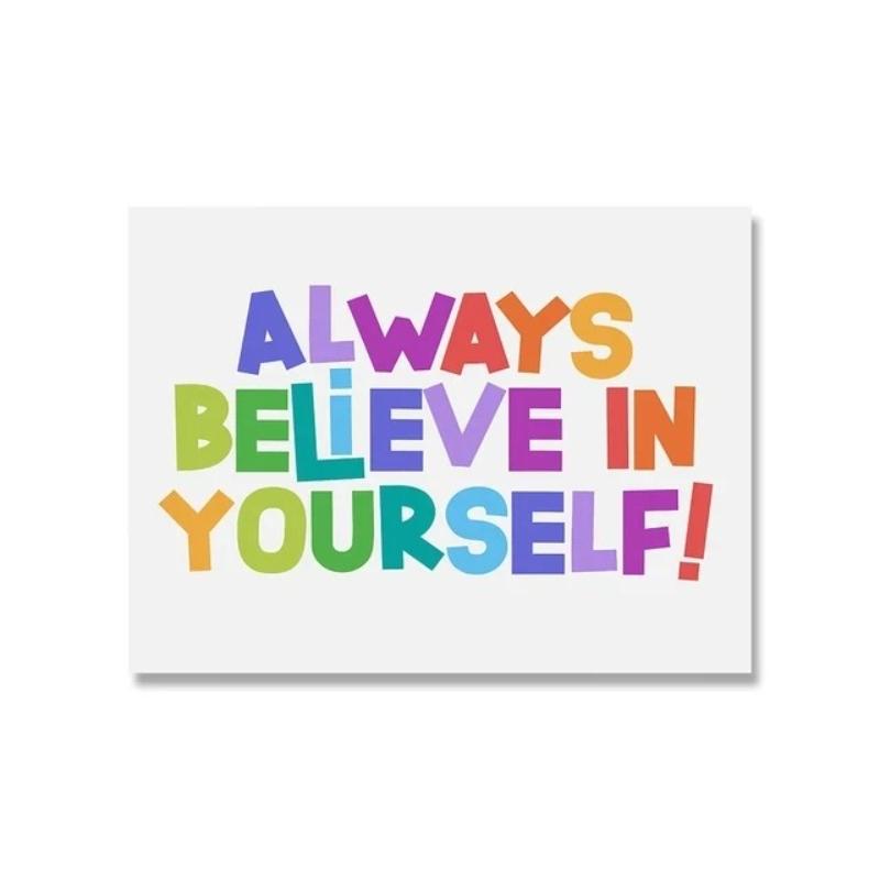 Poza de perete pentru sala de clasă pentru copii Pozitive Poster inspirat Educație Sală de joacă Artă motivațională Pictură pe pânză Decor pentru dormitor pentru copii