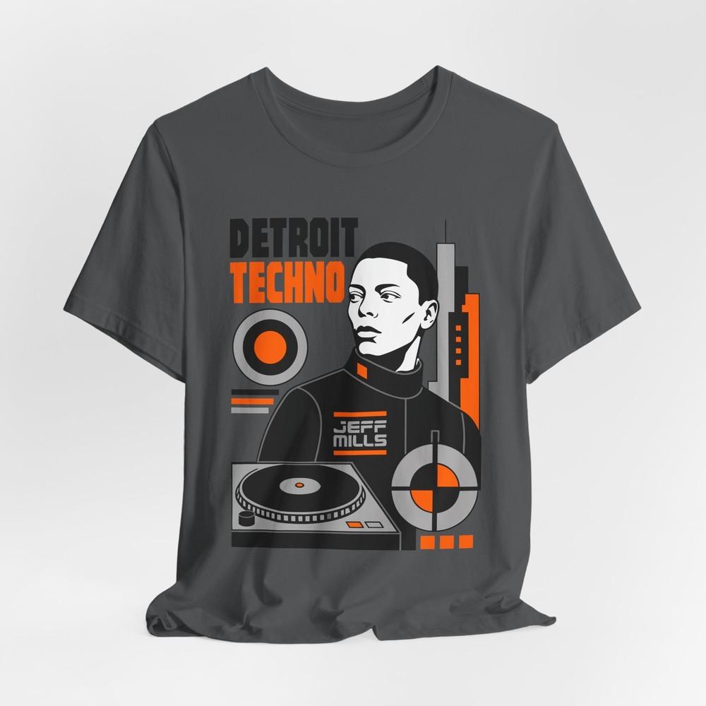 Detroit Techno Jeff Mills T Shirt Dj Turntable Graphic Tee Unisex S