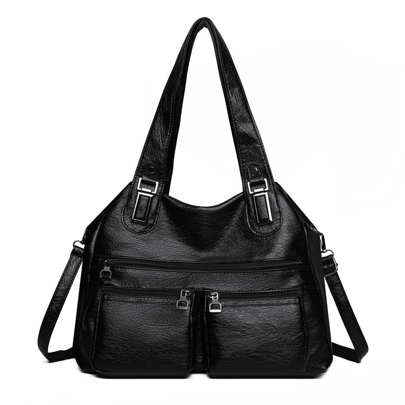 New Design Women's PU Leather Shoulder Bag Cvertible Crossbody Purse Handbags for Ladies with Zipper Pocket Fashi Tote Bags