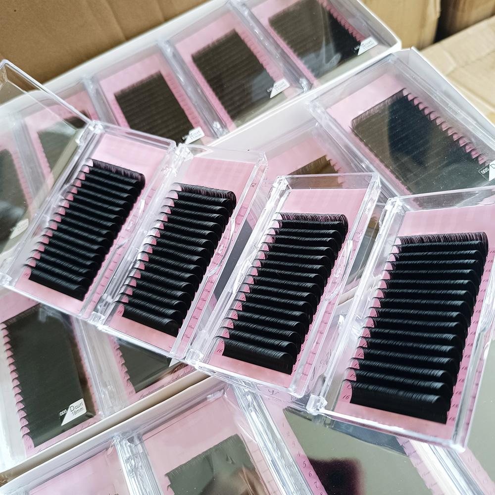 Cashmere Lash Extensions Tray 0.03 0.05 0.07  Premium Matte Black Volume Lash Trays 21-25mm Eyelash Extension Trays