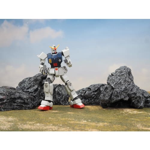 [Good in three directions] 8x9x3.5cm Medium-Scale Rocky Mountain Set for figma Gunpla Arts Diorama, Diorama Sheets for Model Buildings (Set of 6 Small