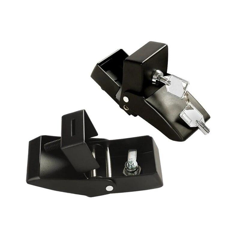 Car Accessories Stainless Hard Hood Lock Assembly Locking Hood Catch Kit Black FOR 2007-2018 Jeep Wrangler JK & Unlimited