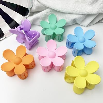 Women Flower Hair Claw Clips Not Easy To Break Frosted Solid Color Ladies Hairpin Shark Clip Hair Accessories