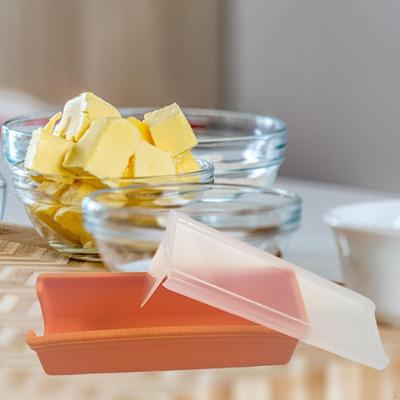Butter Keeper Cutting Storage Box with Lid Silicone Dish Container for Baking
