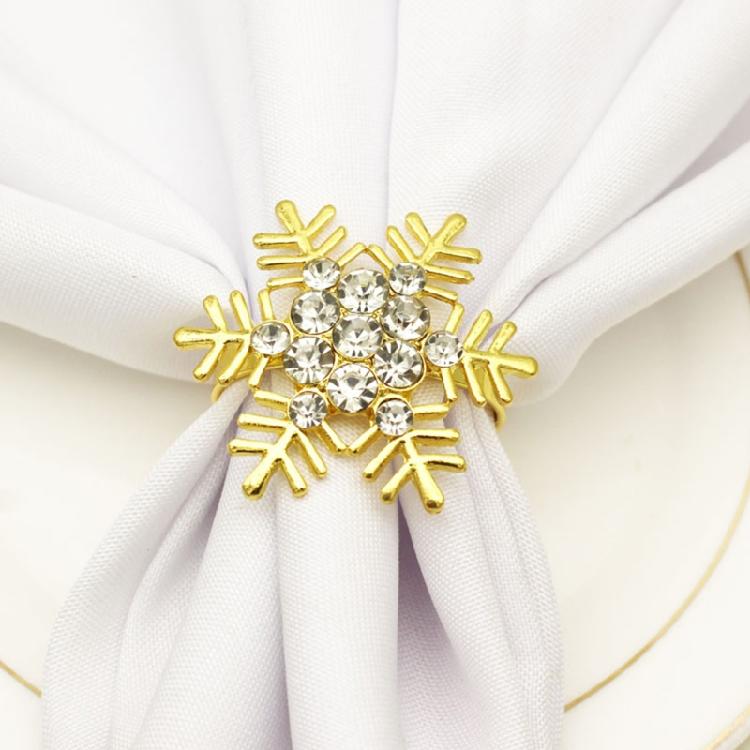 Kitchen Restaurant Table Decoration Snowflake Napkin Buckle Napkin Rings