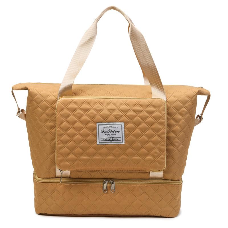 Home Clothes Storage Bag for Dry and Wet Separation Sports Foldable Fitness Yoga Bag Can Be Put On A Lever and Strap Shoe Compartment