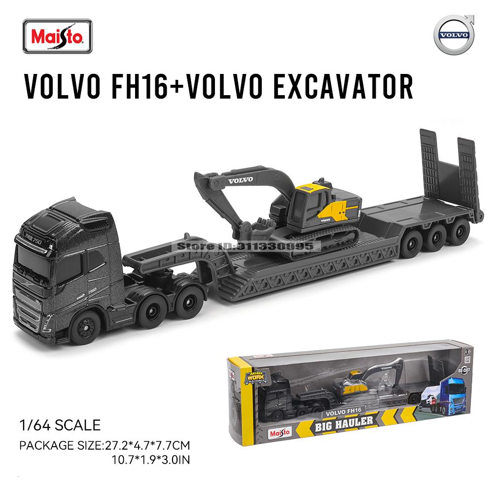 Maisto 1:64 SCANIA 770 S Volvo Gaffeltruck Transportkjøretøy Gravemaskin trykkstøpt presisjonsmodellbil Modellsamling gave