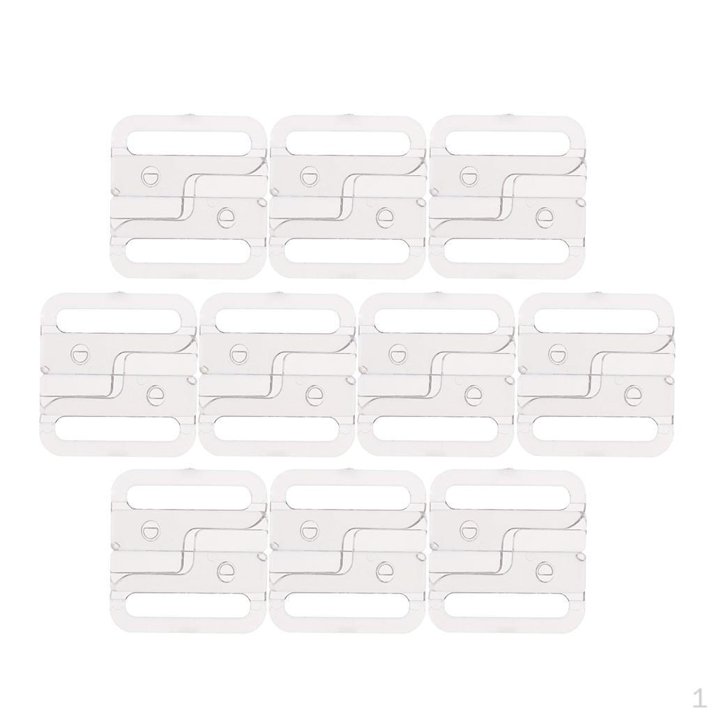 

10 штук гачків-застібок для бікіні для купального одягу Clear, 33mm