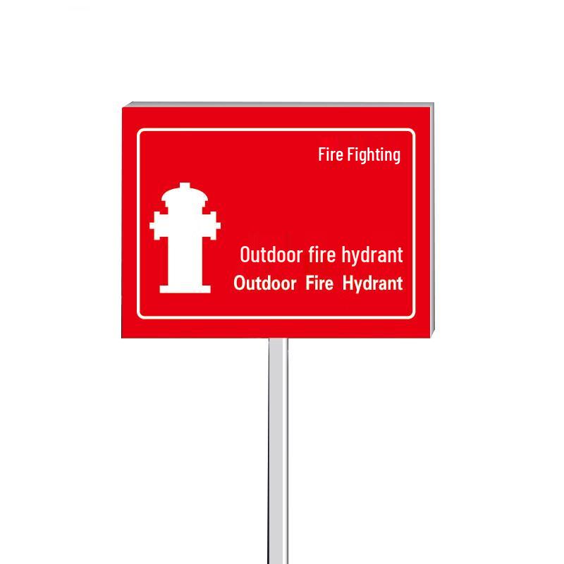 Ground-Inserted Outdoor Fire Hydrant Sign
