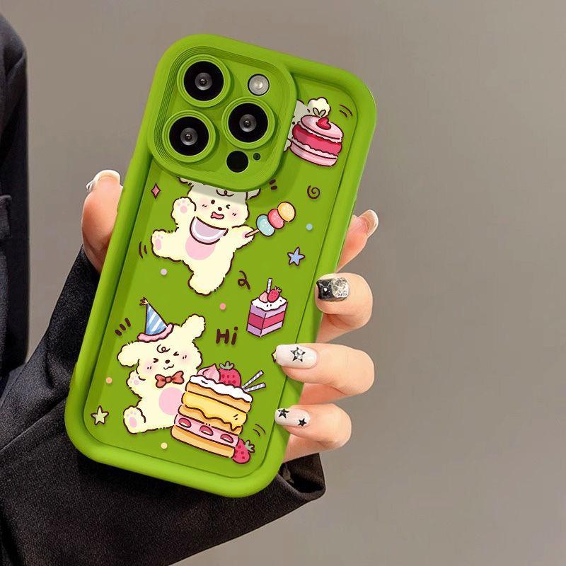 Cake Line Puppy for iPhone17PorMax Phone Case 14 Apple 13 Frosted 12/15 All Inclusive