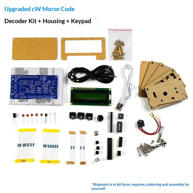 Upgraded VersionCWMorse Code Decoder Practice Device Electronic ComponentsDIYCircuit Board Soldering Practice Kit