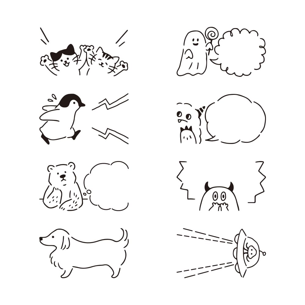 Midori Stamp Rotating Stamp Dial Speech Bubble Pattern 35586006