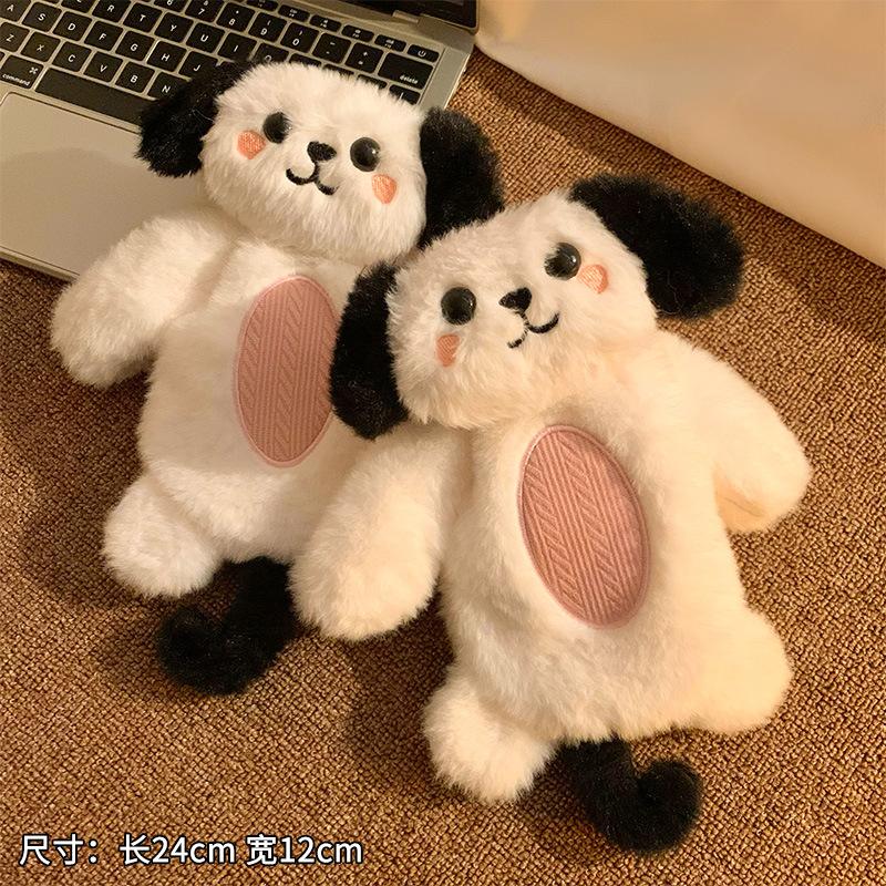 Panda puppy cat plush cute girl cartoon bag finger hanging neck