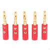 5Pcs/ Plated Speaker Wire Open Screw Banana Plug Connector