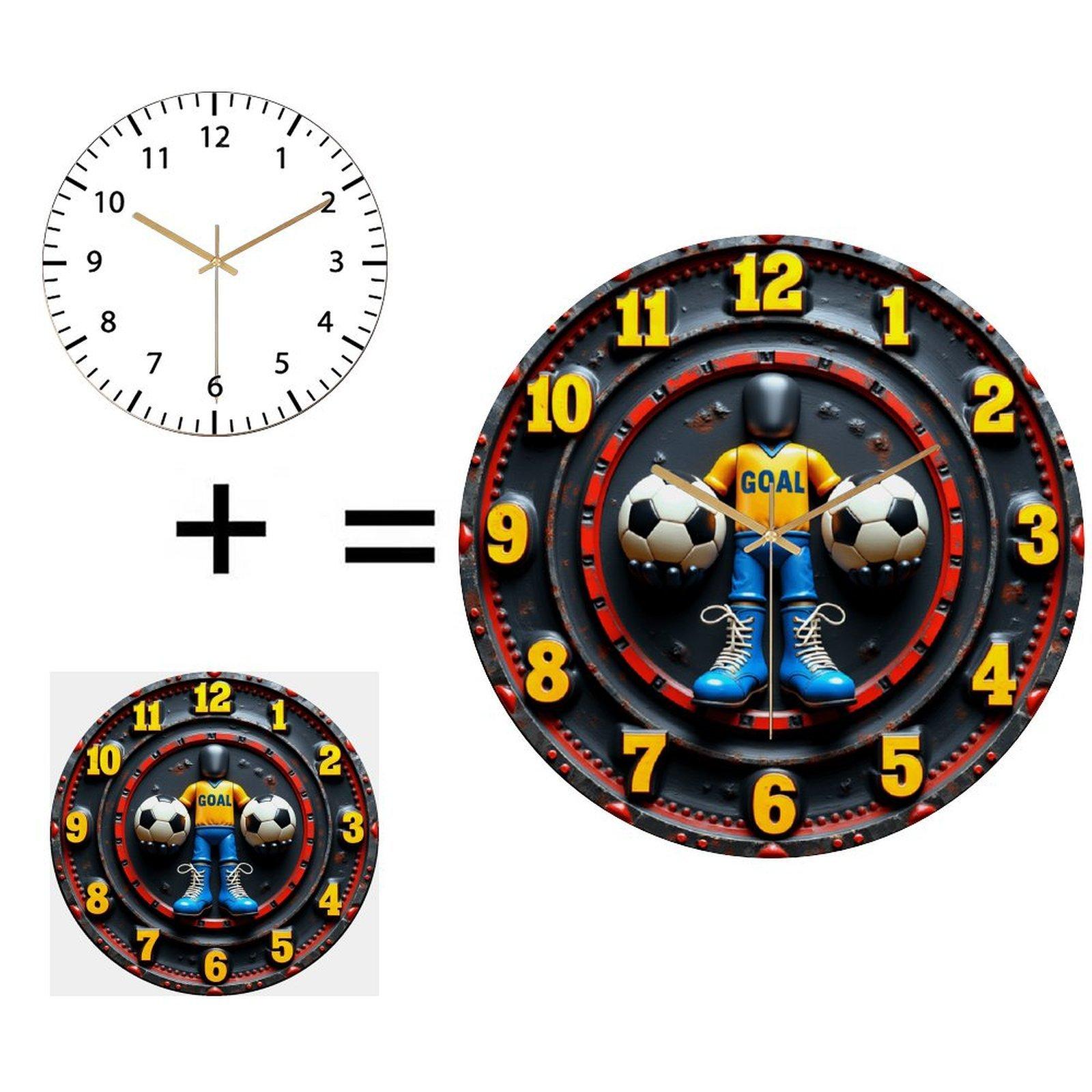 30x30cm Round Wall Clock that is Backed by a Manufacturer s Quality Guarantee (White,12 in(30.48cm))