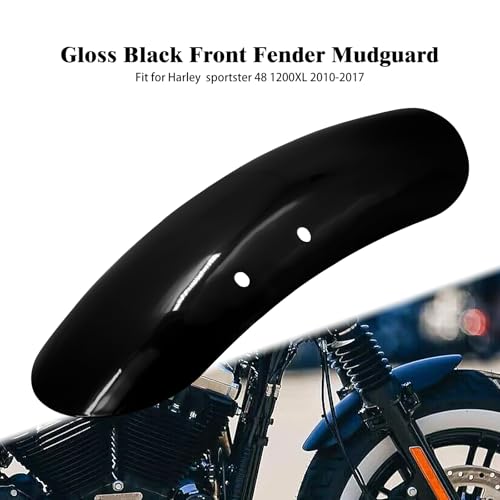 HCmotorku Motorcycle Front Fender Mudguard Mudguard Iron for Harley Sportster Forty Eight 48 XL1200X 1200x 2010-2022 Gloss Black