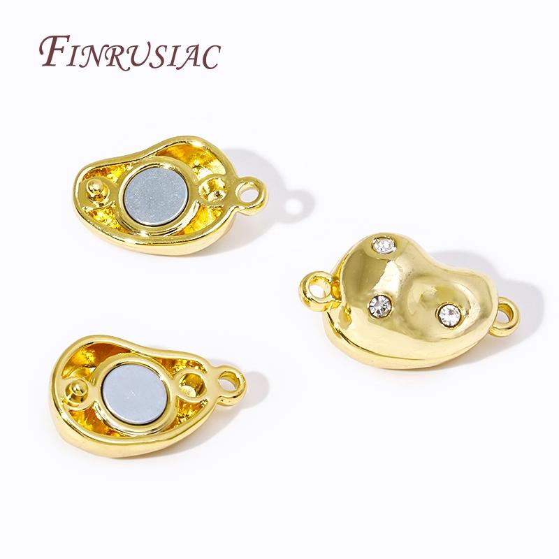 18K Gold Plated Bracelet Clasps Connectors DIY Bracelet Necklace Fittings Magnetic Clasps Accessories For Jewelry Making